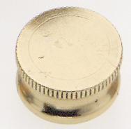 Satco Products Inc. 90/169 - Brass Lock-Up Cap; 1/8 IP; 9/16" Diameter; 1/4" Height; Burnished And Lacquered