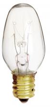 Satco Products Inc. S3691 - 7 Watt C7 Incandescent; Clear; 3000 Average rated hours; 35 Lumens; Candelabra base; 120 Volt