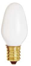 Satco Products Inc. S3692 - 7 Watt C7 Incandescent; White; 3000 Average rated hours; 28 Lumens; Candelabra base; 120 Volt