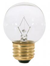 Satco Products Inc. S3838 - 25 Watt G16 1/2 Incandescent; Clear; 1500 Average rated hours; 220 Lumens; Medium base; 120 Volt
