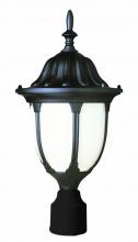 Trans Globe 4042 BK - Hamilton 1-Light Opal Glass Traditional Outdoor Post Mount Lantern Head