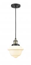  201C-BAB-G531 - Oxford - 1 Light - 7 inch - Black Antique Brass - Cord hung - Mini Pendant