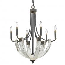 Golden 0840-6 ABI - Elwood 6 Light Chandelier in Antique Black Iron