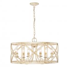 Golden 0890-6 AI - Alcott AI 6 Light Chandelier in Antique Ivory