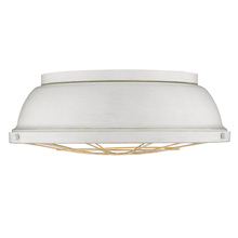 Golden 7312-FM16 FW - Bartlett Flush Mount in French White