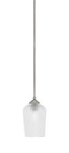 Toltec Company 560-GP-4250 - Zilo Stem Mini Pendant, Graphite Finish, 5" Clear Textured Glass