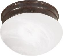 Nuvo SF76/670 - 1 Light - 8" - Flush with Alabaster Glass - Old Bronze Finish