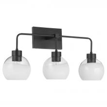 Quorum 532-3-159 - Lacy 3 Light with Layered White Glass, Matte Black