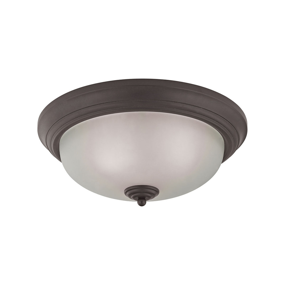 Thomas - Huntington 15'' Wide 3-Light Flush Mount - Oil Rubbed Bronze