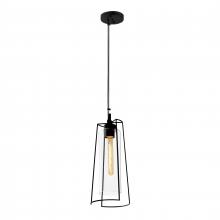 ELK Home 1243-MB-CL - Cere 6.75'' Wide Outdoor Pendant - Matte Black