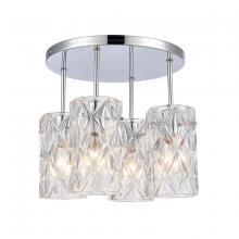 ELK Home 82197/4 - Forma de Crystal 13.75'' Wide 4-Light Semi Flush Mount - Polished Chrome